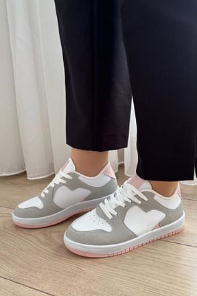 کفش اسنیکر سفید زنانه بند دار Dark Shoes - کد 813582521