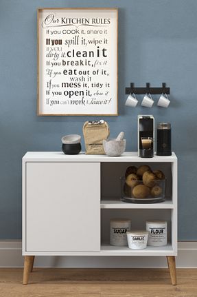 کابینت چند منظوره سفید Suntalam Monte Sehpa - کد 905123442