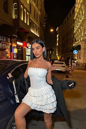 لباس سفید زنانه بافتنی Love Fab - کد 904557632