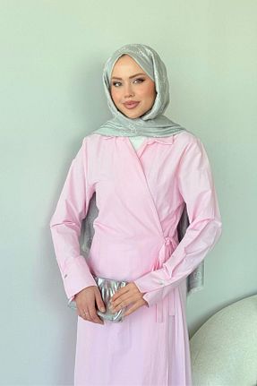 لباس حجاب صورتی زنانه رگولار HAZA MODA - کد 905135393