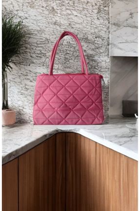 کیف دستی صورتی زنانه سایز متوسط Ervo Reklam - کد 858950548