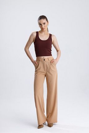شلوار بژ زنانه پارچه FV - کد 807246653