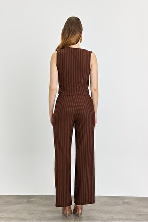 ست بالاتنه و پائین تنه قهوه ای زنانه رگولار Rays - کد 882201525