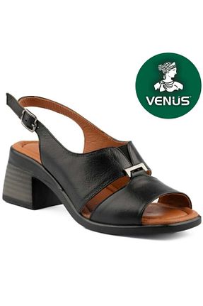 صندل مشکی زنانه پاشنه تخت Venüs - کد 904293086