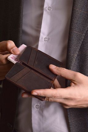 کیف پول قهوه ای مردانه سایز متوسط Jewelmim - کد 837849747
