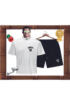 ست بالاتنه و پائین تنه آبی زنانه بافت HOFFNUNG - کد 840090316