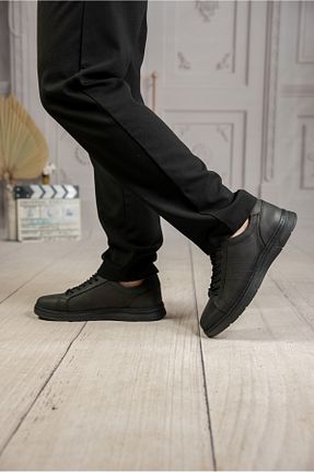 کفش اسنیکر مشکی مردانه چرم اصل DAXİS Sportwear Company - کد 905058003