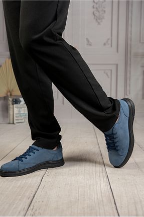 کفش اسنیکر آبی مردانه چرم اصل DAXİS Sportwear Company - کد 905053689