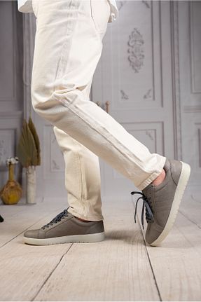 کفش اسنیکر طوسی مردانه چرم اصل DAXİS Sportwear Company - کد 905052543