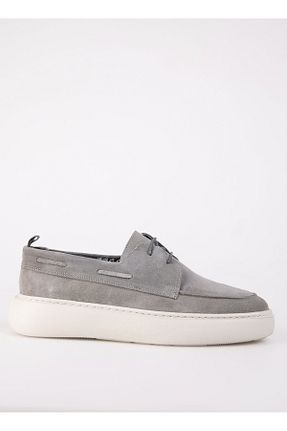 کفش اسنیکر طوسی مردانه جیر Cotton Bar - کد 905274191