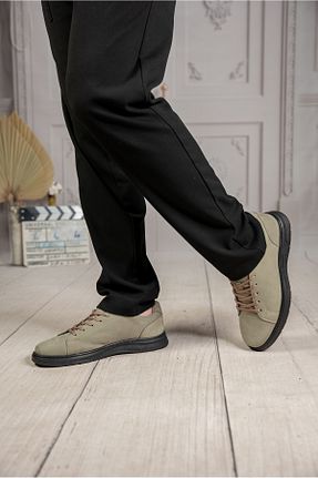 کفش اسنیکر سبز مردانه چرم اصل DAXİS Sportwear Company - کد 906530499