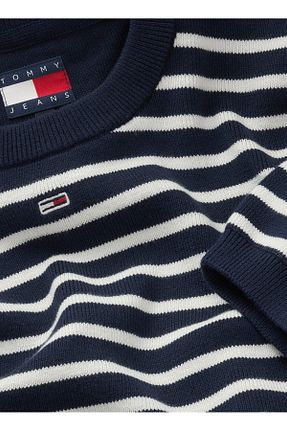 پلیور آبی زنانه ساده Tommy Jeans - کد 905277755