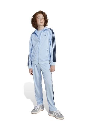 ست گرمکن آبی بچه گانه پاچه زیپ دار adidas - کد 906560325