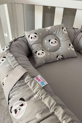 ست لحاف و روکش لحاف و روکش بالش کودک و نوزاد طوسی پنبه ای Jaju Baby - کد 65358120