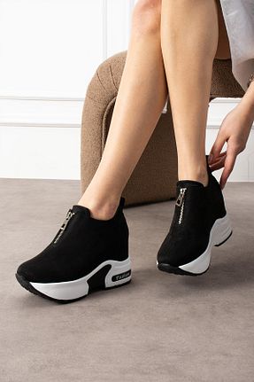 کفش اسنیکر مشکی زنانه چرم مصنوعی Modanizm - کد 692250824
