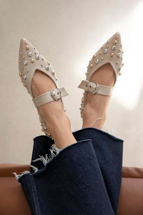 بابت بژ زنانه چرم مصنوعی Straswans - کد 905313752