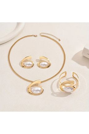 ست جواهر زرد زنانه فلزی GIFTPALACE - کد 905317718