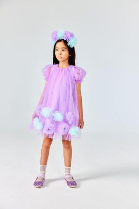 لباس بنفش بچه گانه بافت Le Mabelle - کد 857814206