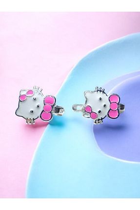 گوشواره نقره صورتی بچه گانه 925 عیار LITTLELUXE - کد 884805786