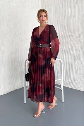 لباس زرشکی زنانه بافتنی Neşeli Butik - کد 905320696