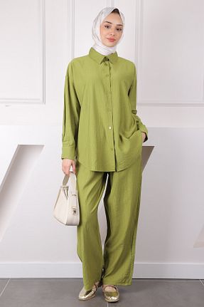 ست بالاتنه و پائین تنه حجاب سبز زنانه رگولار İmajButik - کد 905314966