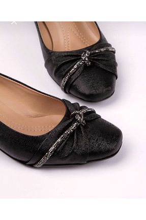 کفش پاشنه بلند کلاسیک مشکی زنانه چرم shop - کد 906567718