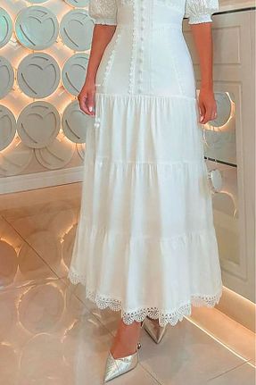 لباس سفید زنانه بافتنی Neşeli Butik - کد 905316364