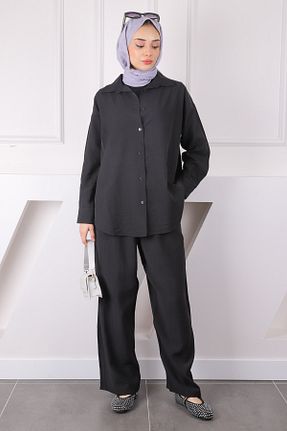 ست بالاتنه و پائین تنه حجاب مشکی زنانه رگولار İmajButik - کد 905314961