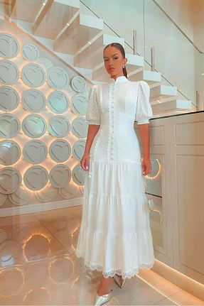 لباس سفید زنانه بافتنی Neşeli Butik - کد 905316364