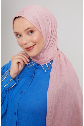 شال صورتی زنانه پنبه ای Levidor - کد 905333591