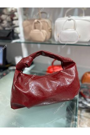 کیف دستی زرشکی چرم مصنوعی HİLLARY - کد 905337211
