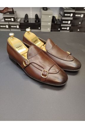 کفش کژوال قهوه ای مردانه چرم خالص YAREL - کد 905338343