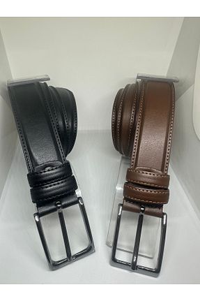 کمربند قهوه ای مردانه چرم مصنوعی Yurtsever - کد 876379291