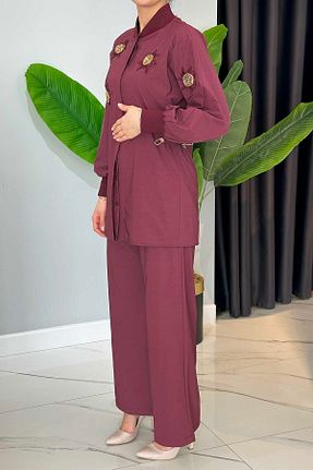 ست بالاتنه و پائین تنه حجاب بنفش زنانه رگولار Missemramiss - کد 905336879
