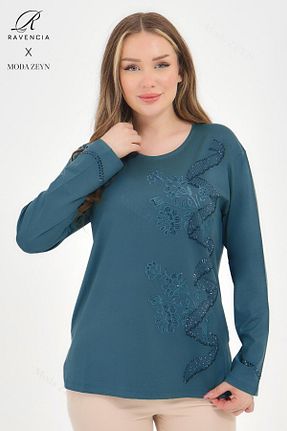 بلوز سبز زنانه یقه دوچرخه Ravencia - کد 905363262