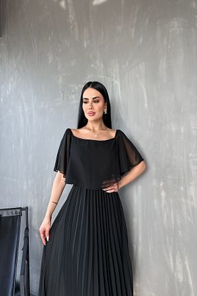 لباس مشکی زنانه شیفون kamacibutik - کد 905375613