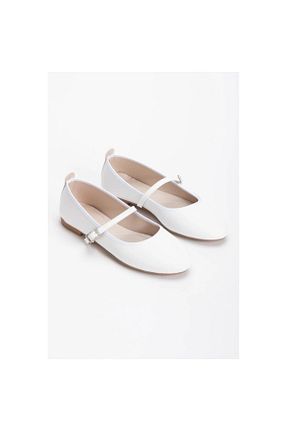 بابت سفید زنانه چرم مصنوعی elvinshoes - کد 903634219