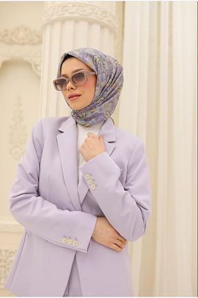 روسری طوسی پنبه ای Silk Home - کد 905391127