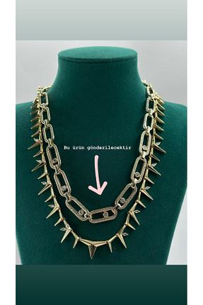 گردنبند استیل ( فولاد ) زرد زنانه استیل (فولاد) Opia JEWELRY - کد 905392231
