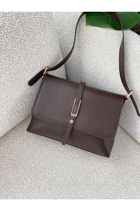 کیف دوشی قهوه ای زنانه چرم مصنوعی BEE BAGS - کد 886410153