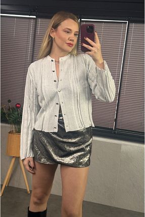 رویه طوسی زنانه بافتنی MİR STORE - کد 881897828