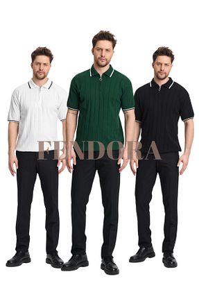 پولوشرت رنگی مردانه تریکو Fendora - کد 905404330