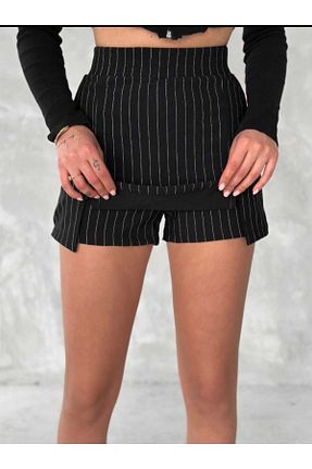 شلوارک و برمودا مشکی زنانه فاق بلند Butik - کد 903941472