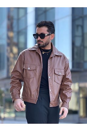 کاپشن قهوه ای مردانه رگولار MİS MODA - کد 905421036