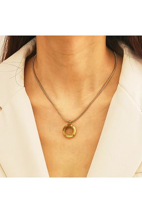 گردنبند استیل ( فولاد ) طلائی زنانه استیل ضد زنگ Siya Silver - کد 830141050