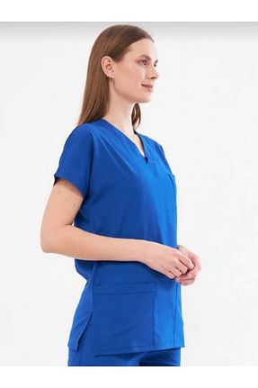 پیراهن آبی زنانه اورسایز DOCE ELEGANTE - کد 917390845
