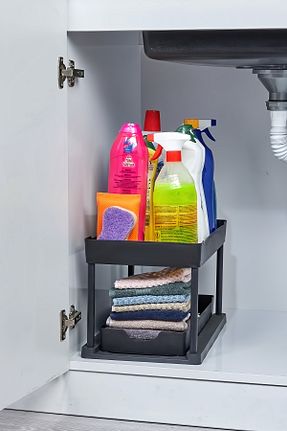 قفسه حمام مشکی پلاستیک origa - کد 901878326