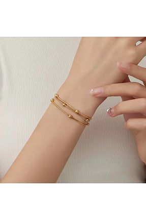 دستبند استیل (فولاد) زرد زنانه استیل (فولاد) Siya Silver - کد 896297906