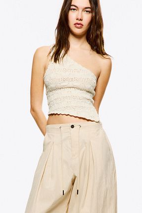 بلوز زنانه یقه دگاژه Bershka - کد 917396251