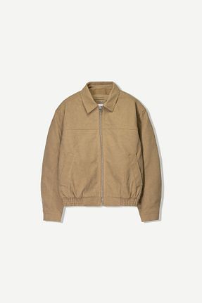 کاپشن بژ زنانه پلی اورتان Bershka - کد 905515179
